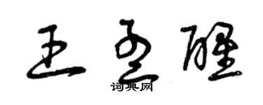 曾慶福王孟醒草書個性簽名怎么寫