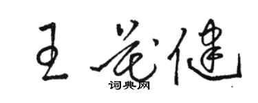 駱恆光王花健草書個性簽名怎么寫