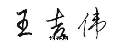 駱恆光王吉偉行書個性簽名怎么寫