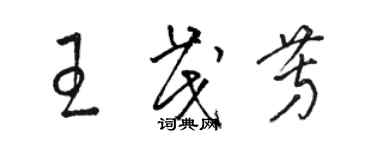 駱恆光王茂芳草書個性簽名怎么寫