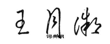 駱恆光王月微草書個性簽名怎么寫