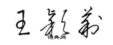 駱恆光王穎莉草書個性簽名怎么寫