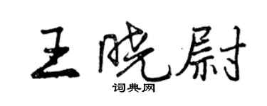 曾慶福王曉尉行書個性簽名怎么寫