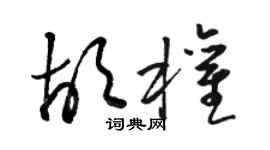 駱恆光胡權草書個性簽名怎么寫