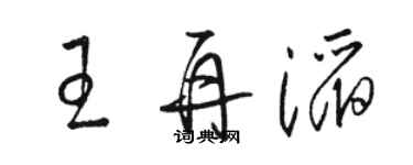 駱恆光王再滔草書個性簽名怎么寫