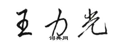 駱恆光王力光行書個性簽名怎么寫