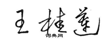 駱恆光王桂蓮草書個性簽名怎么寫