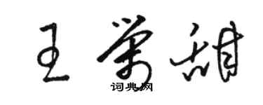 駱恆光王榮甜草書個性簽名怎么寫