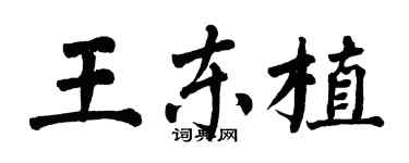 翁闓運王東植楷書個性簽名怎么寫