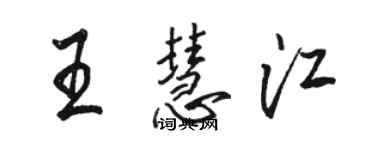 駱恆光王慧江行書個性簽名怎么寫