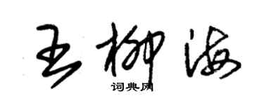 朱錫榮王柳海草書個性簽名怎么寫