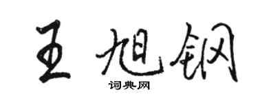 駱恆光王旭鋼行書個性簽名怎么寫