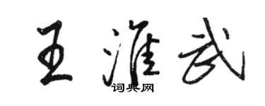 駱恆光王淮武行書個性簽名怎么寫