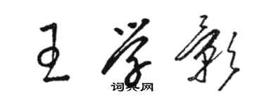 駱恆光王學影草書個性簽名怎么寫