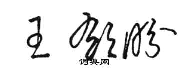 駱恆光王郁盼草書個性簽名怎么寫