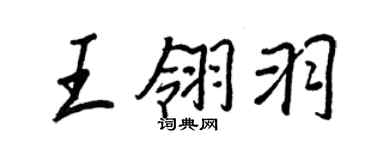 王正良王翎羽行書個性簽名怎么寫