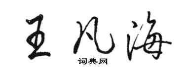 駱恆光王凡海行書個性簽名怎么寫