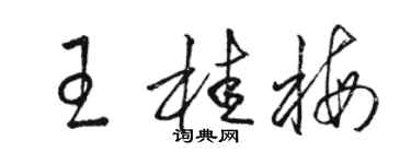 駱恆光王桂梅草書個性簽名怎么寫