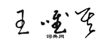 駱恆光王唯其草書個性簽名怎么寫