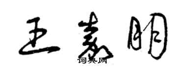 曾慶福王嘉朋草書個性簽名怎么寫