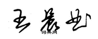 朱錫榮王晨曲草書個性簽名怎么寫