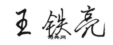駱恆光王鐵亮行書個性簽名怎么寫