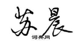 曾慶福蘇晨行書個性簽名怎么寫