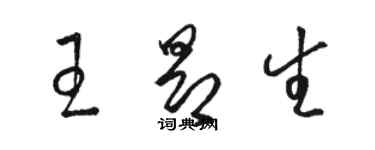 駱恆光王昂生草書個性簽名怎么寫