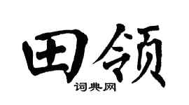 翁闓運田領楷書個性簽名怎么寫