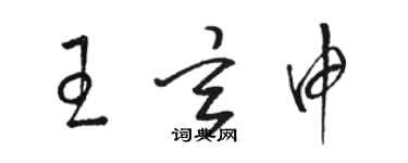 駱恆光王玄申草書個性簽名怎么寫