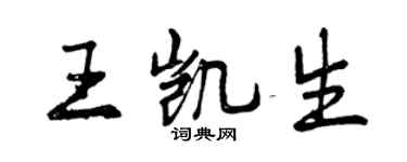 曾慶福王凱生行書個性簽名怎么寫