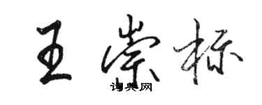 駱恆光王崇標行書個性簽名怎么寫