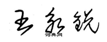 朱錫榮王永銳草書個性簽名怎么寫