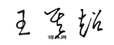 駱恆光王其超草書個性簽名怎么寫