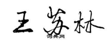 曾慶福王蘇林行書個性簽名怎么寫