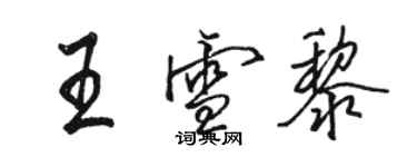 駱恆光王雪黎行書個性簽名怎么寫