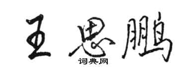 駱恆光王思鵬行書個性簽名怎么寫