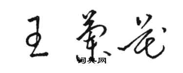 駱恆光王蘭花草書個性簽名怎么寫