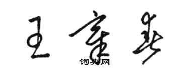 駱恆光王章春草書個性簽名怎么寫