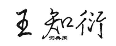 駱恆光王知衍行書個性簽名怎么寫