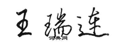 駱恆光王瑞連行書個性簽名怎么寫