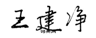 曾慶福王建淨行書個性簽名怎么寫