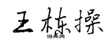 曾慶福王棟操行書個性簽名怎么寫