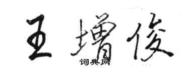 駱恆光王增俊行書個性簽名怎么寫