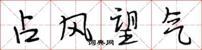 段相林占風望氣行書怎么寫