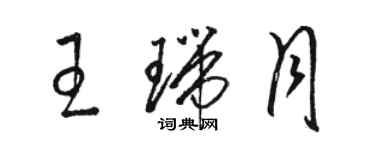 駱恆光王瑞月草書個性簽名怎么寫