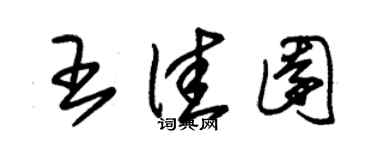 朱錫榮王佳園草書個性簽名怎么寫