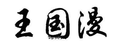 胡問遂王國漫行書個性簽名怎么寫