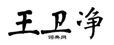 翁闓運王衛淨楷書個性簽名怎么寫