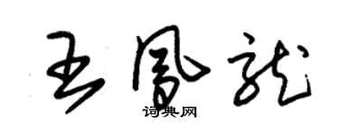 朱錫榮王鳳龍草書個性簽名怎么寫
